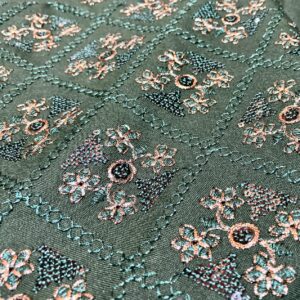 2 Pieces Khaddar Embroidered Green Color Unstitched Suit by humaiza fabric