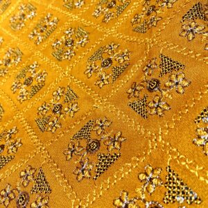 2 Pieces Khaddar Embroidered Mustard Color Unstitched Suit by humaiza fabric