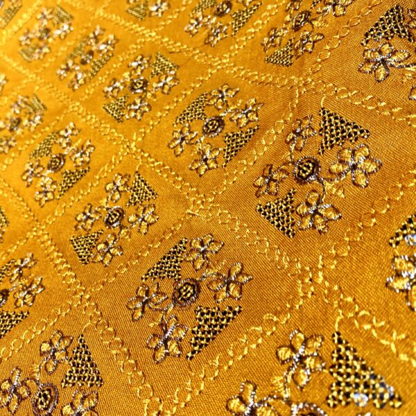 2 Pieces Khaddar Embroidered Mustard Color Unstitched Suit by humaiza fabric