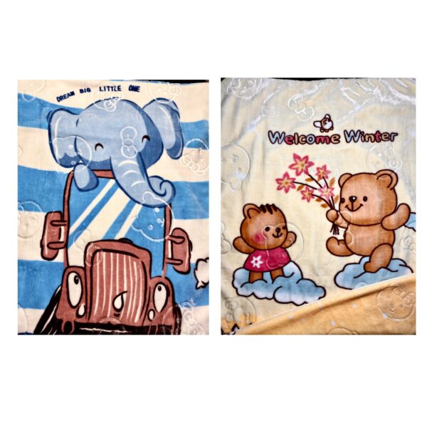 Animal Characters Soft & Warm Baby Blanket by Humaiza Fabric