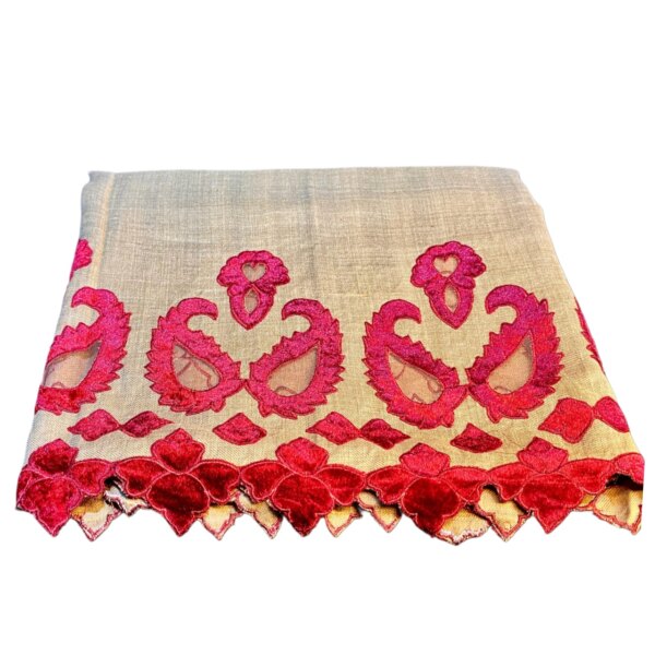 Embroidered Winter Woolen Shawl / Chaddar - Large