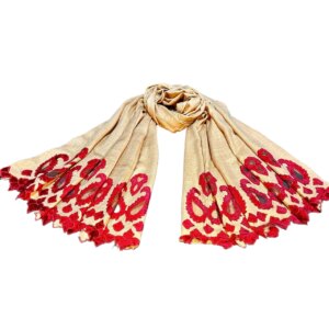 Embroidered Winter Woolen Shawl / Chaddar - Large