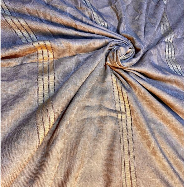 Warm Winter Beige And Red Pashmina Shawl/Chaddar By Humaiza Fabric