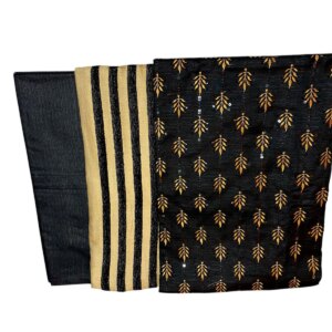 Ladies Unstitched Khaddar Embroidered Black Suits By Humaiza Fabric
