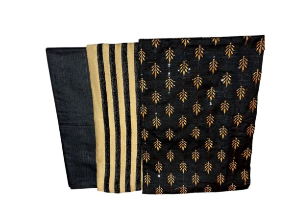 Ladies Unstitched Khaddar Embroidered Black Suits By Humaiza Fabric