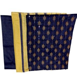 Ladies Unstitched Khaddar Embroidered Blue Suits By Humaiza Fabric