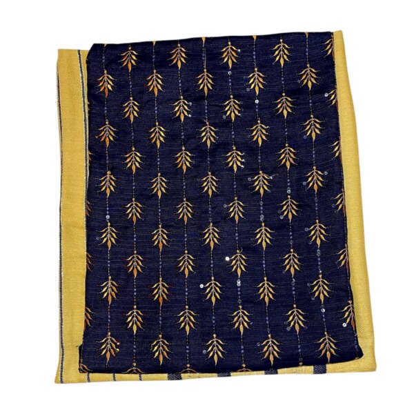 Ladies Unstitched Khaddar Embroidered Blue Suits By Humaiza Fabric