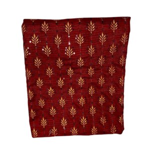 Ladies Unstitched Khaddar Embroidered Red Suits By Humaiza Fabric