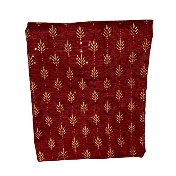 Ladies Unstitched Khaddar Embroidered Red Suits By Humaiza Fabric