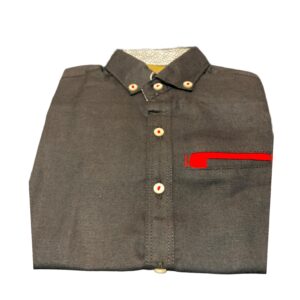 kids black color casual shirts by humaiza fabric